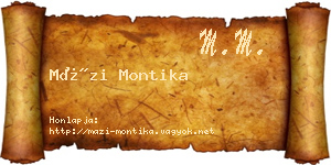 Mázi Montika névjegykártya